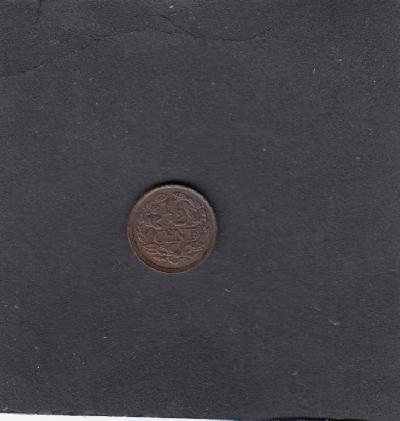 Beschrijving: 1/2 Cent WILHELMINA 